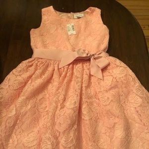 Girls Light Pink Dress (size 10) brand new